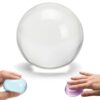 Coconut Oil Stress Ball, Clear Jelly Texture Fidget Toys for Anxiety Relief, Butter-Soft Stretch Sensory Squishy Ball, Party Favors Classroom Prizes Goodie Bag Stuffers(Clear)