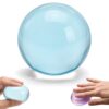 Coconut Oil Stress Ball, Clear Jelly Texture Fidget Toys for Anxiety Relief, Butter-Soft Stretch Sensory Squishy Ball, Party Favors Classroom Prizes Goodie Bag Stuffers (Blue)