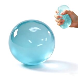 Coconut Oil Stress Ball, Slow Rising Coconut Oil Squishy for Stress Relief, Non-Sticky Sensory Fidget Toy for Adults & Kids, Portable Squeeze Stress Ball for Anxiety, Office Desk or Travel(Blue)