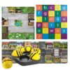 Coding Robot Starter Set with 3 Activity Mats - 6 Bee-Bot See & Say Programmable Floor Robots, Alphabet, Busy Street & Farmyard Mats, Docking Station, STEM Kit for Preschool & Classroom