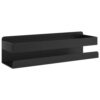 Coespram Matt Black Shower Shelf, 9.1 Inch Brushed 304 Stainless Steel Bathroom Caddy, Wall Mounted Storage Organizer Basket for Kitchen and Bedroom, Adhesive Sticker or Screw Mount