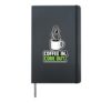 Coffee In. Code Out. Funny Programmer Developer Hardcover Journal, Black