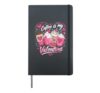 Coffee is my Valentine Romantic Girls Pink Heart Coffee Hardcover Journal, Black