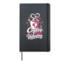 Coffee is my Valentine Romantic Girls Pink Heart Coffee Hardcover Journal, Black