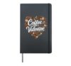 Coffee is my Valentine Romantic Girls Pink Heart Coffee Hardcover Journal, Black