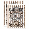 Coffee Lover Stickers - Motivational Coffee Decal - Inspirational Phrase Label - 2 Pack - 5" Wide Design - Adheres to Laptops, Tumblers, and More - Made in The USA - AQS34948