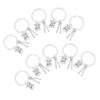 COHEALI 10pcs Portable Silver Metal Drum Keychains with Retro Music Keychain Look Lightweight Percussion Instrument Gifts for Music Students and Teachers at Classes or Birthdays