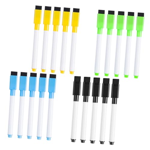 COHEALI 40pcs Dry Erase Markers for Glass Board and Plastic Sign, Water-based Erasable Whiteboard Pens with Sponge Brush, Portable and Versatile Usability for Office and Drawing,