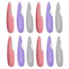 COHEALI Nail Files and Buffers Set Random Color 12pcs with Plastic Handle and Stainless Steel Double Sided Manicure Files, Washable and Rust Resistant Nail Care Tools for Home Use