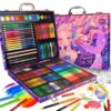 Cokiki Mermaid Art Set for Kids, 184 Piece Drawing Art Kit