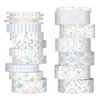 Colarr 21 Rolls Watercolor Floral Washi Tape Set 6 Yard Spring Flower Decorative Masking Tape for Craft DIY Arts Scrapbook Journaling Supplies Gift Wrapping, 3 Sizes