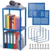 Colarr 2 Pcs Locker Organizer Shelf Stackable 2-Tier Shelves Fits Standard Size School Lockers Heavy Duty Metal Locker Shelf for School Office Gym Lockers Home Storage 11x 10 x 12 Inch(Deep Blue)