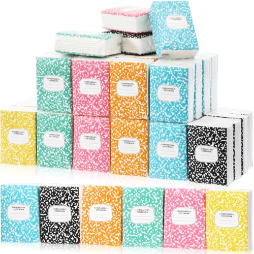 Colarr 60 Pcs Back to School Mini Pocket Tissues Teacher Pocket Tissues Bulk Travel Size Composition Notebook Theme Facial Paper Cute Classroom Rewards Teacher Party Favors Supplies