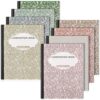 Colarr 8 Pack Composition Notebook 9.75 x 7.5 Inch Wide Ruled Marble Paper Composition Books Assorted Fun Colors Office School Notebook, Hard Cover, Sturdy Sewn Binding (Multi Color)