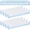 Colarr 8 Pcs Teacher Magnetic Pockets Chart for Whiteboard Back to School 13.78 x 1.97 Inch Burlap Standard Magnetic Sentence Strip Holder Classroom Chalkboard Bulletin Board Border Trim(Clouds)