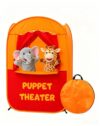 COLA&RULA Puppet Theater for Kids Ages 3-8, Portable Pop-Up Puppet Stage, Theater for Puppet Shows at Home or Classroom, Playroom, Dramatic Play, Compact Storage with Carry Bag