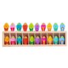Colaxi Children Matching Set with Organizer Sorting Toy Learning Material for Color Shape Pattern Skills Suitable for Preschool Daycare Home Play Parent, Multicolor Radish Expression Pattern