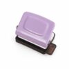 Colaxi Mini Hole 6 Hole Paper Punch Binder Notebook with Desktop Design and Easy Page Alignment Suitable for Planners journaling Office desks, Purple
