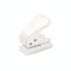 Colaxi Paper Punch Single Hole Punch Hole Handheld with Compact Portable Design and Comfortable Grip 6mm Holes and Easy Empty Collector Suitable for Backpack Carry Desk use Classroom Home, White