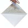 Cold Lamination Film Sheets, Holographic Heart Pattern Self-Adhesive PET Plastic for DIY Crafts and Document Protection, 12.2 x 8.7 Inches, 5 Pack