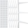 Colingmill 24 Pcs Dual Track Upright Wall Shelving System with Shelf Bracket 47. 5 Inch Heavy Duty Adjustable Storage Rack Metal Support System for Kitchen Closet Home Indoor (White)