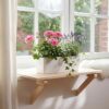 Colingmill Window Boxes Sill Plant Shelf 23.6 x 11 Inch Adjustable Window Boxes Sill Extender for Indoor Plants Shelf Cat Perch Easy Installation Without Damage for Micro Greens Seed Starter Planters