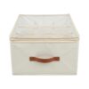 Collapsible Fabric Shoe Storage Box with Clear Zipper Lid, Divided Compartment Shoe Organizer Bin with Reinforced Handles, Stackable Dust-Proof Closet Storage Container for Shoes Clothes Sundries