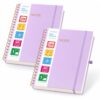 College Ruled Notebook, Spiral Notebook 8.5" x 11", 300 Numbered Pages Notebook Journal for Women Men, Large Notebook for School Office Supplies, Notebooks for Work, Thick Paper, Sticky Tabs, Purple