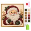 Cololily DIY Christmas Pearl Diamond Painting Art Kit, Santa Canvas Wall Art with 3D Pearl Beads, DIY Gem Art Crafts for Adults Beginners, Christmas Wall Decoration Gift