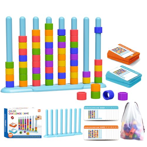 Color Challenge Game – A Quick-Thinking Color Matching Puzzle Game for Family Game Night and Parties Fun, Board Games for Kids 6-8-12 & Adults, Color Games Toys Gifts for Boy & Girl Birthday Christmas