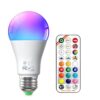 Color Changing Light Bulb with Remote, 12W A19 E26 LED Light Bulbs, 9 RGB Colors & 3CCT, Sleep Mode, Timer, 5 Dynamic Color Modes, for Floor Lamp, Ceiling Fans Lighting, Table Lamps, Pendant, 1 Pack