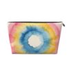 Color Circle Wash Leather Travel Bag – Cosmetic Makeup Pouch for Women