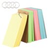 Colored 3x5 Index Cards with Rings, 4 Color Ruled Flashcards 200Pcs