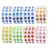 Colored Dot Stickers for Toddlers 8 Colors 1/4 Inch Holographic Dot Stickers 24000pcs Round Self-Adhesive Labels for Coding