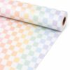 Colorful Checkered Bulletin Board Roll Non-Woven Fabric Bulletin Board Background Pastel Checkered Backdrop Back to School Classroom Decor Poster for Birthday Party Art Crafts Supplies 16in X 20ft