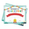 Colorful Classroom Certificate of Achievement, 25 Pcs Award Certificates, Certificates of Completion Recognition for Children and Parents, Teachers and Students, School Graduation Diploma -03