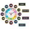 Colorful Clock Numbers Bulletin Board Kit Analog Clocks for Kids Learning Classroom Clock for Back to School Elementary Classroom Decorations Teacher Supplies