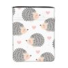 Colorful Cute Hedgehog Animal Heart Book Sleeve with Zipper Front Pocket for Hardcover