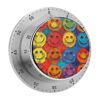 Colorful Happy Face Mechanical Kitchen Timer 60 Minute Wind Up Timers