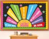 Colorful Inspirational Bulletin Board Set Affirmation Station Sunshine Classroom Decorations Motivational Positive Decor Back to School Motivational Cutouts for Summer Classroom Chalkboard Wall Decor