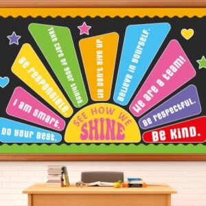 Colorful Inspirational Bulletin Board Set Affirmation Station Sunshine Classroom Decorations Motivational Positive Decor Back to School Motivational Cutouts for Summer Classroom Chalkboard Wall Decor