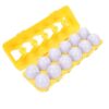 Colorful Matching Eggs Toy Educational Shape Sorting Game for Toddlers - 12 Reusable Eggs and Storage Box