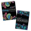 ColorIt Traveling Doodles with Calming Doodles Coloring Book, Anti-Stress Zentangle Designs Printed on Artist Quality Paper with Hardback Pages