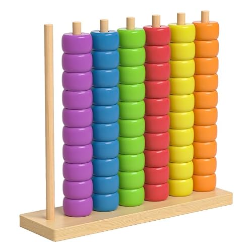 Color Matching Stacking Puzzle Game, Fast Pattern Challenge Ring Stack Puzzle for 2 Players, Competitive Tabletop Puzzle Game Set Including Shelves and Rings (1pcs)