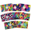 COMBLOOM 120 PCS Custom Scratch Off Cards 10 Styles Comic Series Scratch Off Cards Stickers DIY Coupon Scratch Off Tickets for Kids Reward Teacher Classroom Supplies Birthday Party Favors