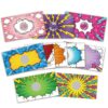 COMBLOOM 120 PCS Custom Scratch Off Cards 10 Styles Comic Series Scratch Off Cards Stickers DIY Coupon Scratch Off Tickets for Kids Reward Teacher Classroom Supplies Birthday Party Favors