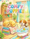 Comfy Puppies Coloring Book: Bold and Easy Designs of Adorable Dogs, Cute Puppies, and Cozy Hygge Scenes for Relaxation, Mindfulness, and Stress Relief for Adults, Teens, and Kids
