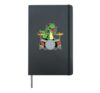 Comic Dino plays the drums Hardcover Journal, Black