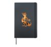 Comic fox plays guitar Hardcover Journal, Black