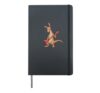 Comic kangaroo playing electric guitar Hardcover Journal, Black